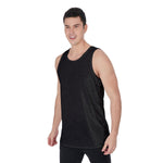 Black All-Over Print Men's Tank Top | Velvet