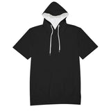 Black All-Over Print Men's T-Shirt With Hood | 190GSM Cotton