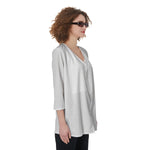 White All-Over Print Women's Cardigan| JERSEY