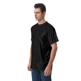 Black All-Over Print Men's T-Shirt | Velvet