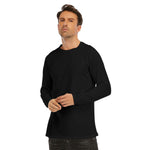 Black All-Over Print Long Sleeve T-Shirt | 190GSM Cotton