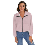 Pink All-Over Print Women's Zip Jacket