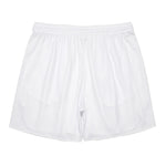 White All-Over Print Men's Side Split Running Sport Shorts