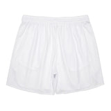 White All-Over Print Men's Side Split Running Sport Shorts