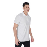 White All-Over Print Men's Polo Shirt