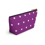 Polka Dots Accessory Pouch w T-bottom