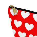 Love Hearts Accessory Pouch w T-bottom