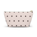 Polka Dots Accessory Pouch w T-bottom