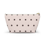 Polka Dots Accessory Pouch w T-bottom