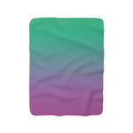 Color Gradient Sherpa Fleece Blanket