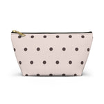 Polka Dots Accessory Pouch w T-bottom