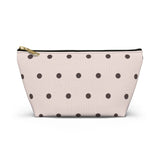 Polka Dots Accessory Pouch w T-bottom