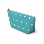 Polka Dots Accessory Pouch w T-bottom