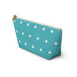 Polka Dots Accessory Pouch w T-bottom