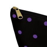 Polka Dots Accessory Pouch w T-bottom