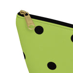 Polka Dots Accessory Pouch w T-bottom