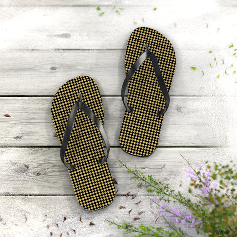 Diamond Pattern Flip Flops