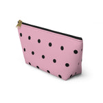 Polka Dots Accessory Pouch w T-bottom