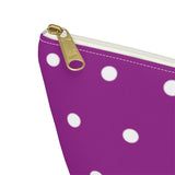 Polka Dots Accessory Pouch w T-bottom