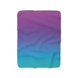 Color Gradient Sherpa Fleece Blanket