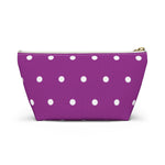 Polka Dots Accessory Pouch w T-bottom