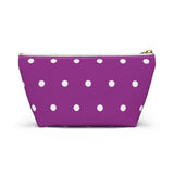 Polka Dots Accessory Pouch w T-bottom