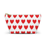 Love Hearts Accessory Pouch w T-bottom