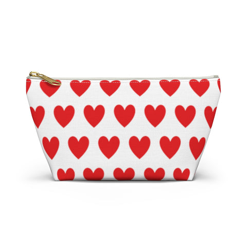 Love Hearts Accessory Pouch w T-bottom