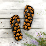 Pumpkin Pattern Flip Flops