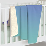 Color Gradient Sherpa Fleece Blanket