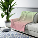 Color Gradient Sherpa Fleece Blanket