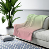 Color Gradient Sherpa Fleece Blanket