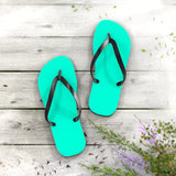 Blue Green Flip Flops