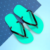 Blue Green Flip Flops