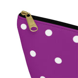 Polka Dots Accessory Pouch w T-bottom