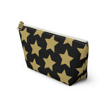 Star  Pattern Accessory Pouch w T-bottom