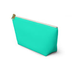 Blue Green Accessory Pouch w T-bottom