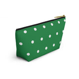 Polka Dots Accessory Pouch w T-bottom