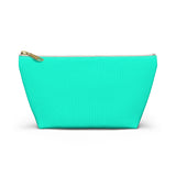 Blue Green Accessory Pouch w T-bottom