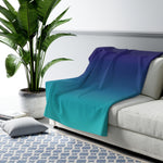 Color Gradient Sherpa Fleece Blanket