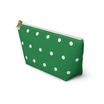 Polka Dots Accessory Pouch w T-bottom