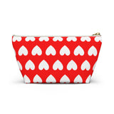 Love Hearts Accessory Pouch w T-bottom