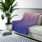 Color Gradient Sherpa Fleece Blanket