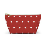 Polka Dots Accessory Pouch w T-bottom