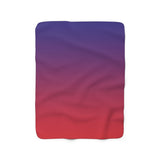 Color Gradient Sherpa Fleece Blanket