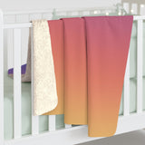 Color Gradient Sherpa Fleece Blanket