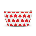 Love Hearts Accessory Pouch w T-bottom