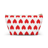 Love Hearts Accessory Pouch w T-bottom