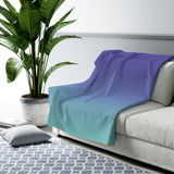 Color Gradient Sherpa Fleece Blanket