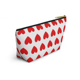 Love Hearts Accessory Pouch w T-bottom